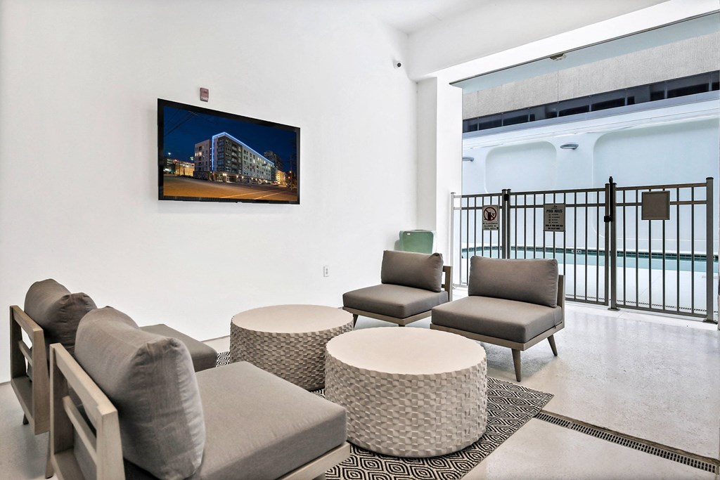 Living Area With Balcony at The Palms 1101, Columbia, SC, 29201