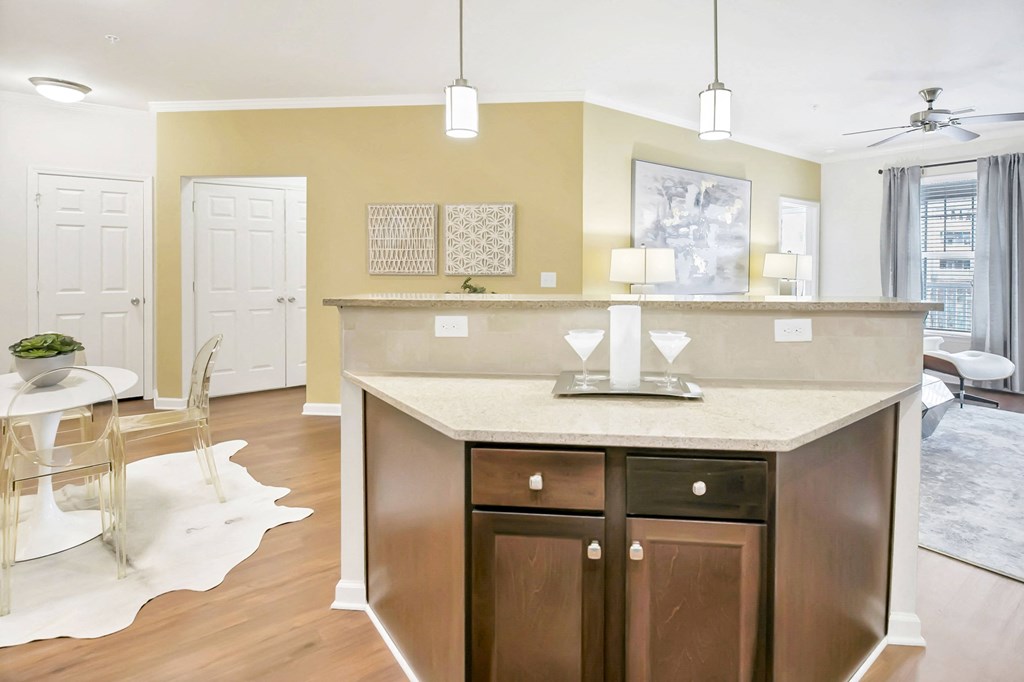 Kitchen Island at The Residence at Marina Bay, South Carolina