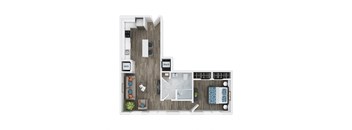 A2 Floor Plan at The Palms 1101, Columbia, South Carolina