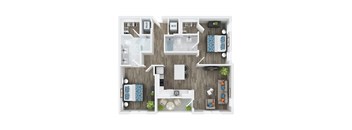 B2 Floor Plan at The Palms 1101, South Carolina