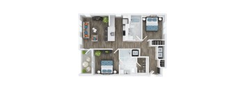 B3 Floor Plan at The Palms 1101, South Carolina, 29201