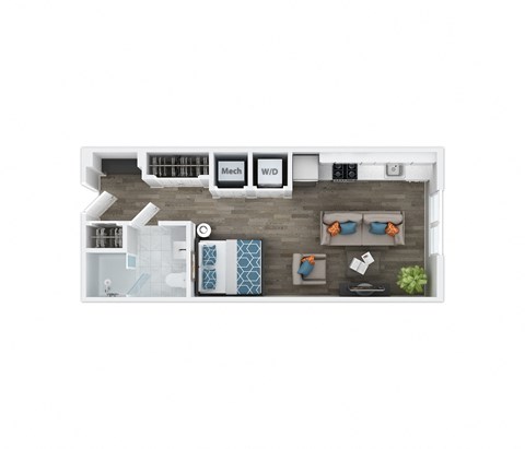 S3 Floor Plan at Palms 1101, Columbia, SC 29201
