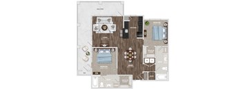 Saluda Floor Plan at The Residence at Marina Bay, South Carolina