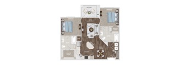 Wessinger Floor Plan at the Residence at Marina Bay