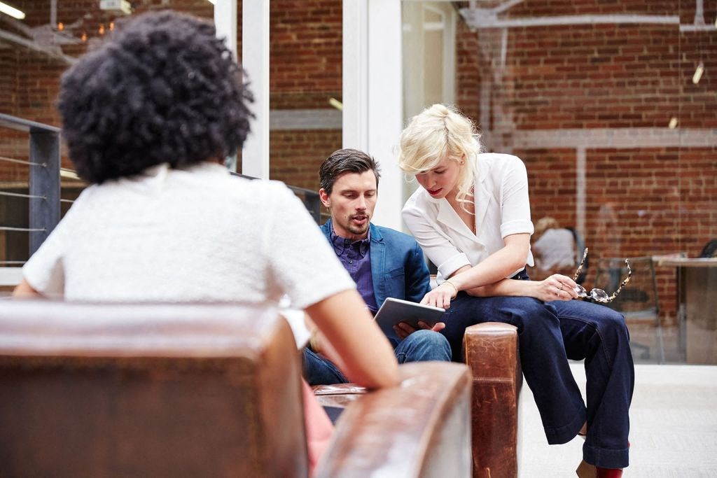 Man And Woman Discussing at The Palms on Main, Columbia, SC