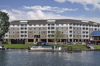 Property Exterior With Lake Property Exterior With Lake at Residence at Tailrace Marina, Mount Holly, NC - Photo Gallery 2