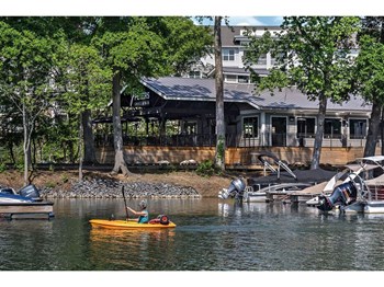 Lake With Boats Lake With Boats at Residence at Tailrace Marina, Mount Holly, 28120 - Photo Gallery 3