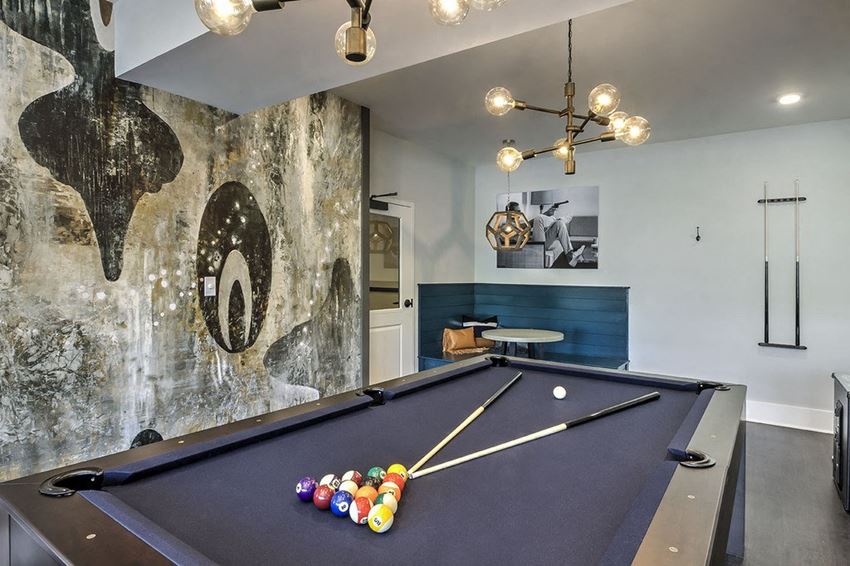 Billiards Table In Clubhouse at Residence at Tailrace Marina, Mount Holly, NC, 28120 - Photo Gallery 1