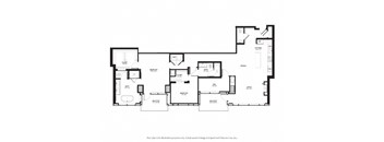 2 Bed 2.5 Bathroom Floor Plan at Two Lincoln Tower, Bellevue