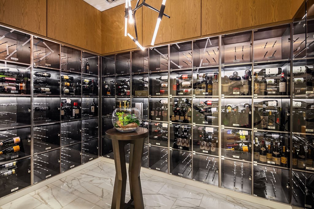 wine room at Two Lincoln Tower, Bellevue, WA, 98004