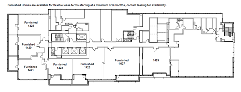 Two Lincoln Tower - furnished floorplans at Two Lincoln Tower, Washington, 98004