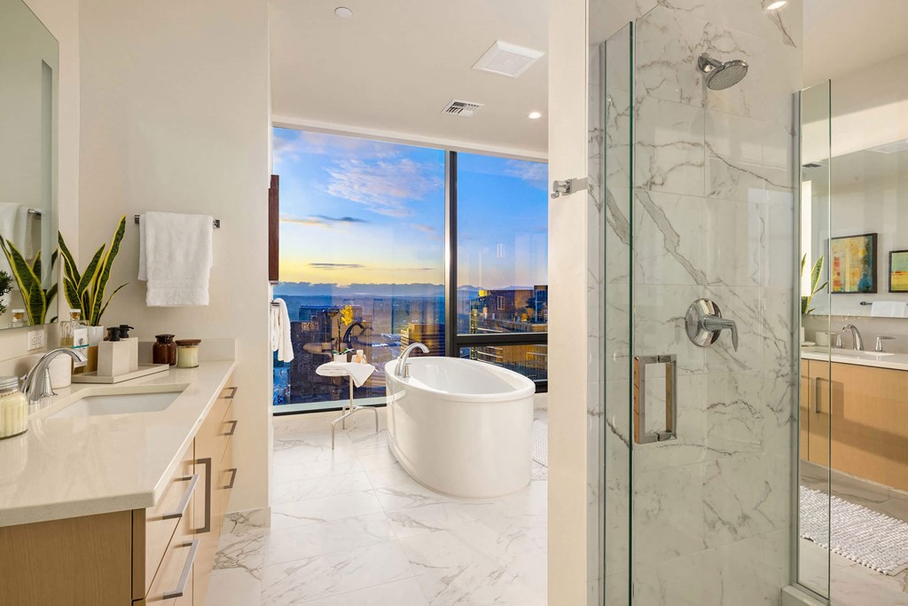 bathroom at Two Lincoln Tower, Bellevue, WA, 98004