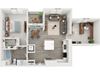 A3 - 1 Bedroom & 1 Bathroom Floor Plan At The Club At Enclave Apartments In Chula Vista, CA