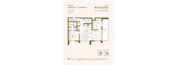 the third level floor plan of a bedroom apartment