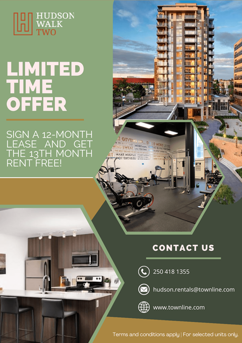 A limited time offer on sign a 12 month lease and get 13th month rent free. #victoria #affordable #free #apartment #pet