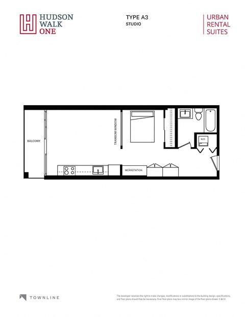 floor plan of the urban retreat apartments
