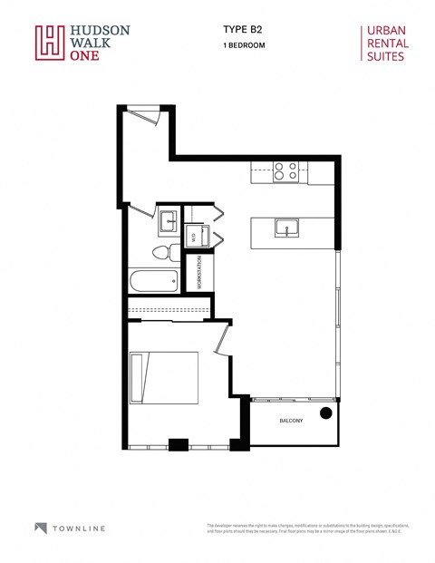 bedroom floor plan an in 2 bed 1 bath apartment
