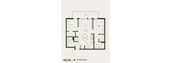 A black and white floor plan of a house with rooms labeled.