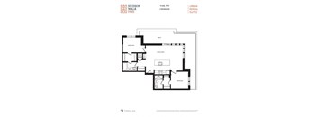 a floor plan of the two bedroom unit