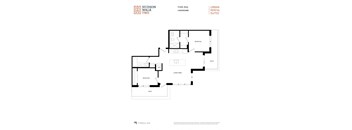 a floor plan of the hudson walk two bedroom apartment