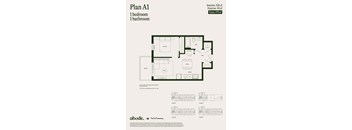 A floor plan for Plan A1 shows a layout with one bedroom and one bathroom.