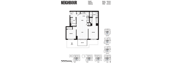 A black and white floor plan of a two bedroom apartment.