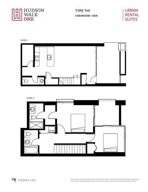 a floor plan for a two bedroom unit