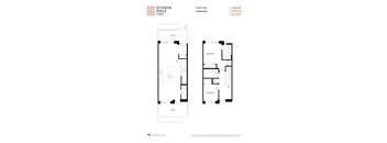 floor plan of the 2 bedroom apartment
