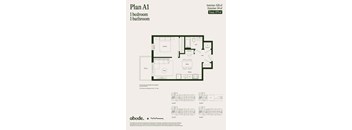 A floor plan for Plan A1 shows a layout with one bedroom and one bathroom.