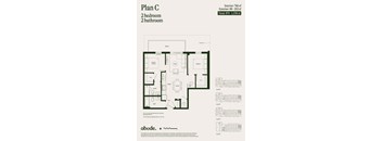 A floor plan for Plan C shows a 2 bedroom, 2 bathroom apartment.
