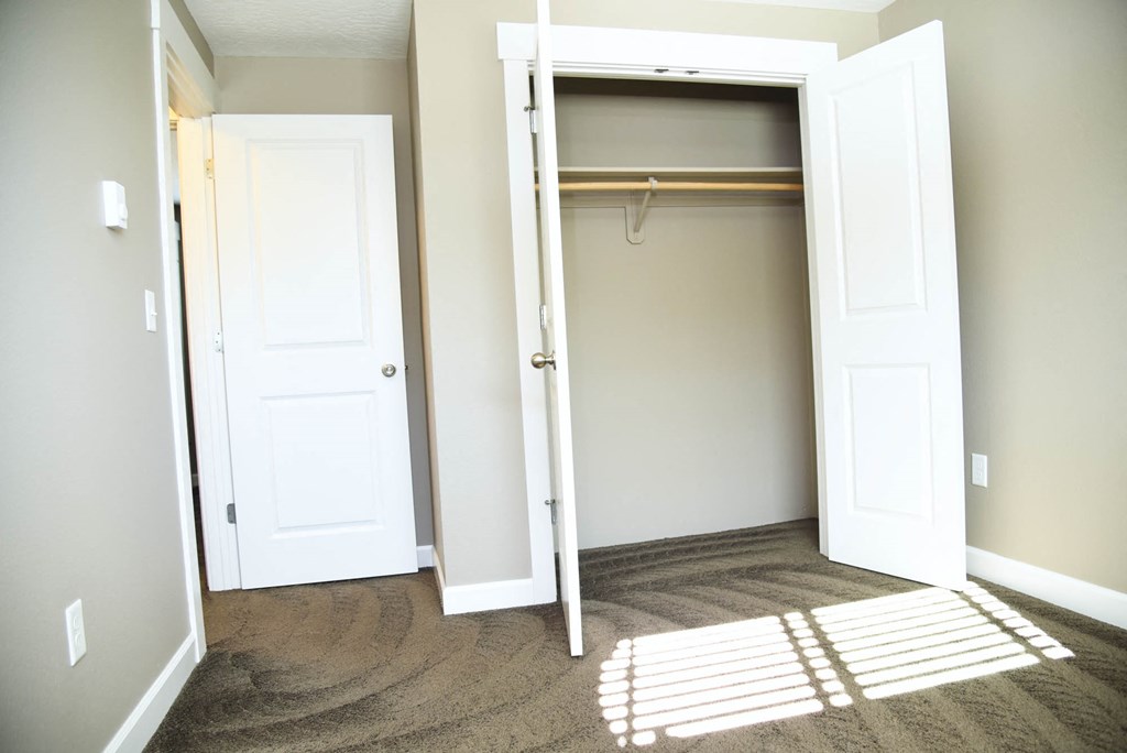 Bedroom Closet at Railhead Apartments, Washington
