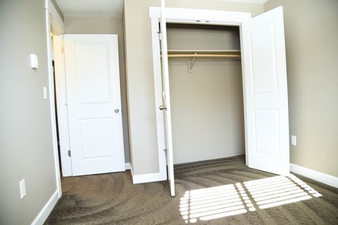 Bedroom Closet at Railhead Apartments, Washington