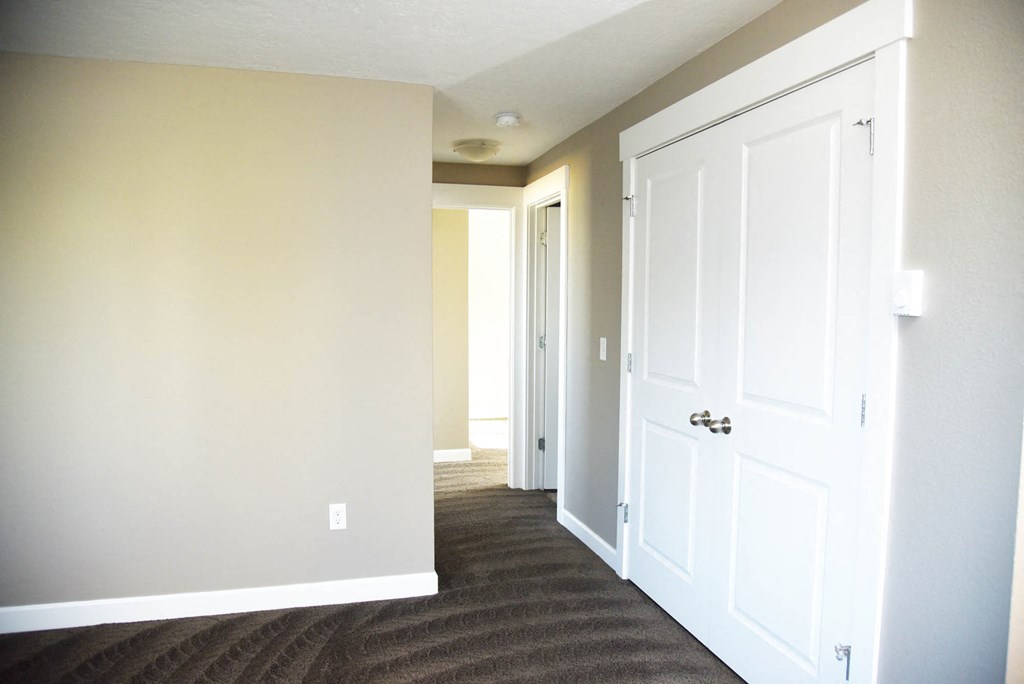 Bedroom And Hallway at Railhead Apartments, Spokane, Washington