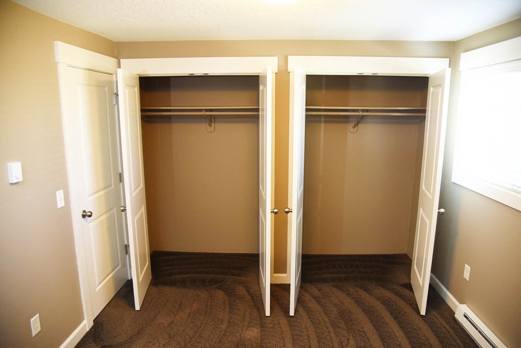 Master Bedroom Closet at Railhead Apartments, Spokane, Washington