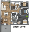 Floor Plan Upper Level Floor Plan 2,152 Sq.Ft. Upper Level at StoneHorse at Wandermere, Washington