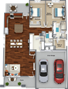 Red Dun Floor Plan Red Dun Floor Plan 1,495 Sq.Ft. at StoneHorse at Wandermere, Spokane, Washington