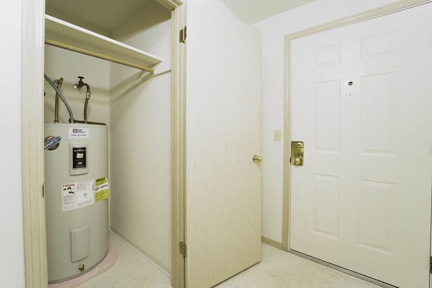 Front door closet Front door closet at Morning Glory Circle Apartments, Spokane, Washington