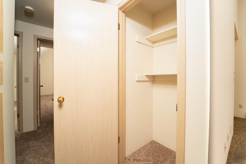 Closet area at Morning Glory Circle Apartments, Spokane