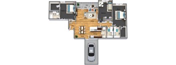Floorplan Zinfadel 1,620 sq. ft. at The Brix Apartments, Spokane Valley, 99037