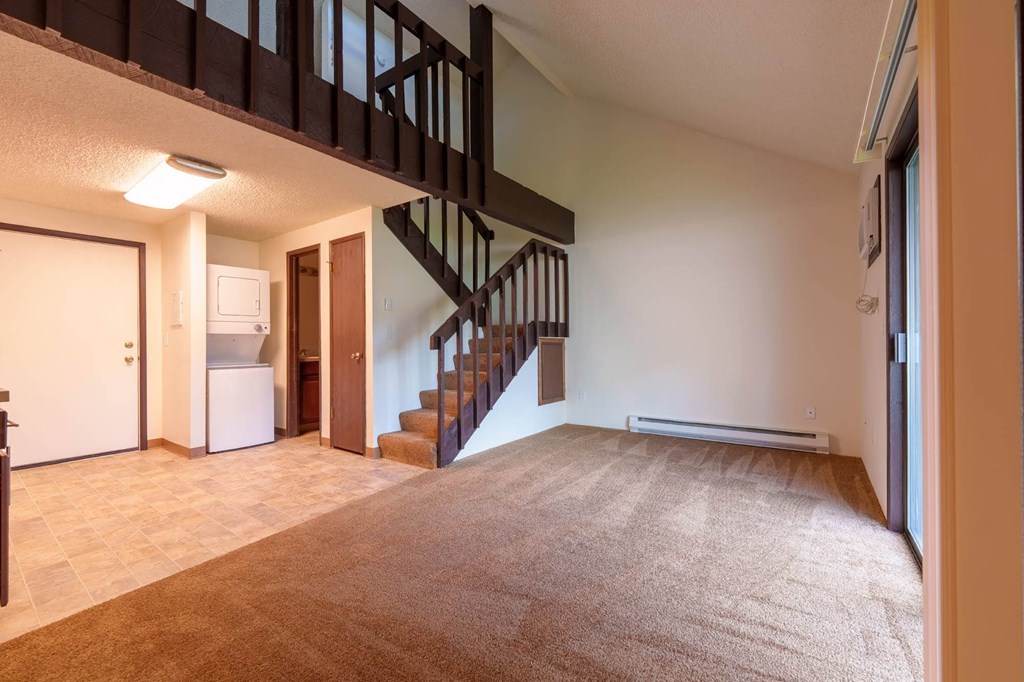 Unfurnished Living Room at Hogan Apartments, Spokane, WA