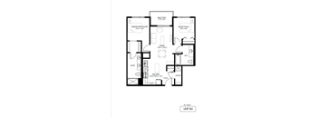 A black and white image of a floor plan for a unit labeled B4.