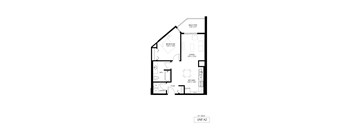 A black and white drawing of a floor plan for Unit A2.
