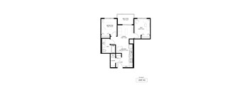 A floor plan of a unit labeled A3.
