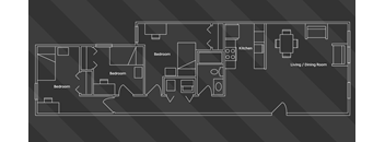 a line drawing of a floor plan of a house