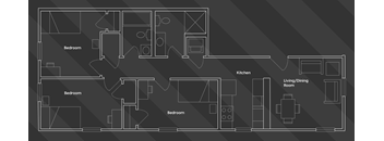 a black and white floor plan of a small apartment