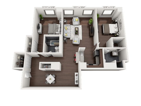 the venice apartment homes 1 bedroom floor plan