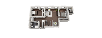 bedroom floor plan an in 3d