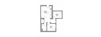 a floor plan of a small apartment