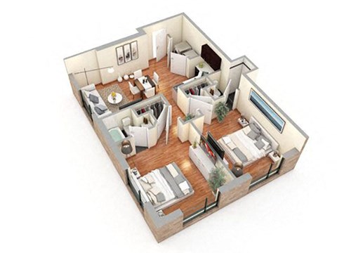 a floor plan of a small apartment