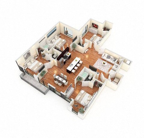 a floor plan of a house